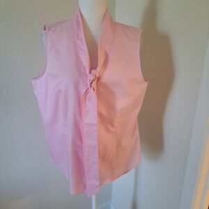 NWT Brooks Brothers Sleeveless Shirt Sz 14 Pink Pima Cotton $118
